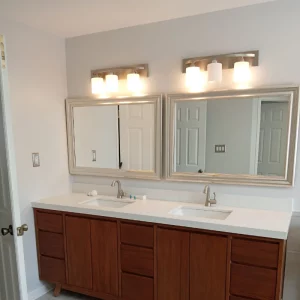 his and hers sinks vanity area