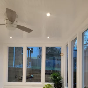 sunroom corner with wall to ceiling windows